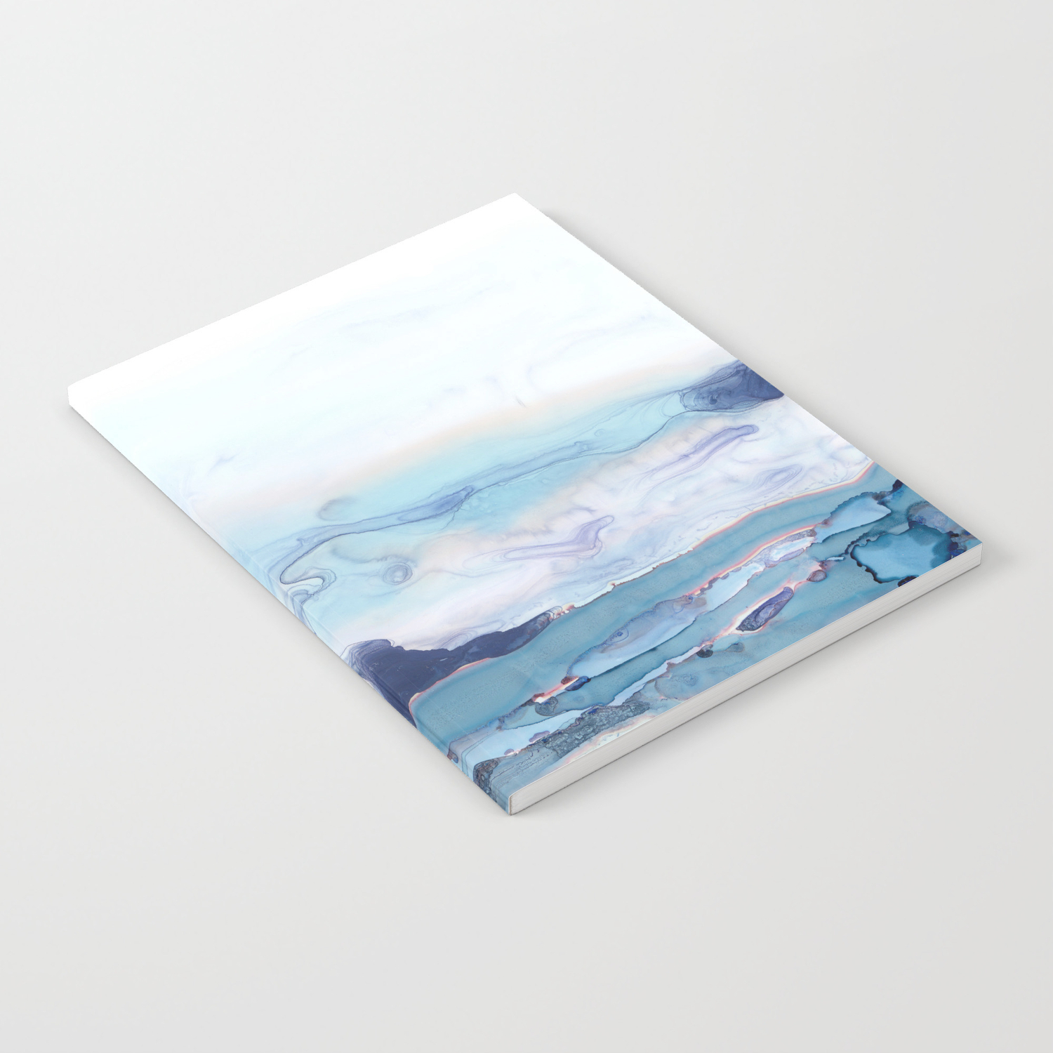 Indigo Abstract Painting No 6 Notebook By Ccartstudio Society6
