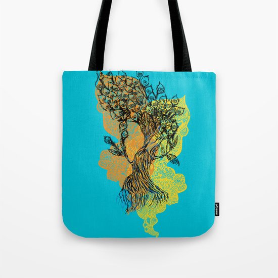peacock tree Tote Bag