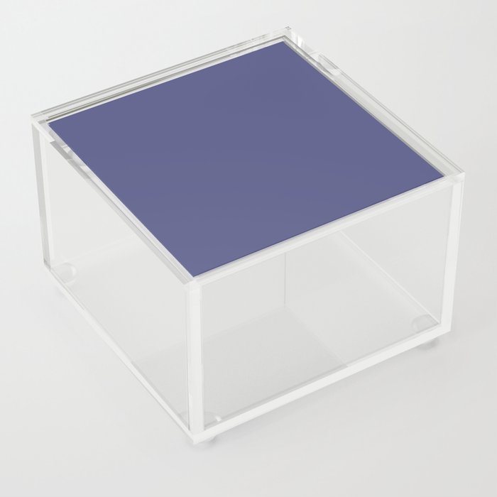 Purple Navy Solid Color Acrylic Box