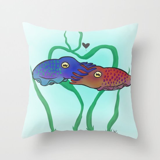 "Cuddlefish" Throw Pillow