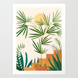 The Good Garden Desert Landscape Illustration Art Print