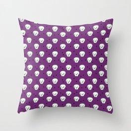 Cute Skull Purple Throw Pillow