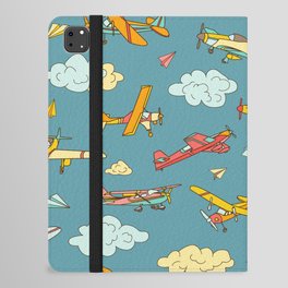 Cloudy Airplane Sky iPad Folio Case