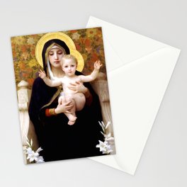 William-Adolphe Bouguereau "The Madonna of the Lilies" Stationery Card