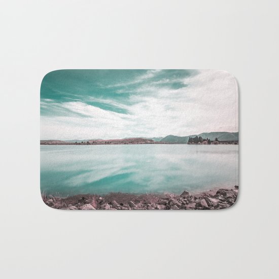 Green Lake #reflections Bath Mat
