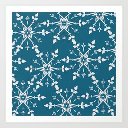 Winter Snowflake Pattern Art Print