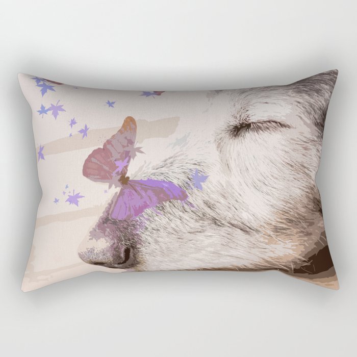 Day Dreaming - Old Dog's Nap #decor #society6 #buyart Rectangular Pillow