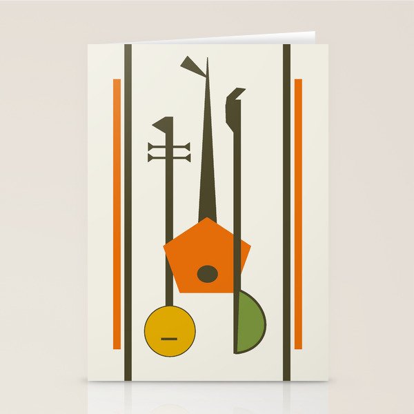 Mid-Century Modern Art Musical Strings Art Print by