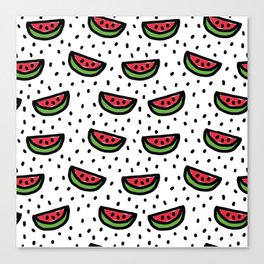 Sweet summer watermelon with seeds Canvas Print