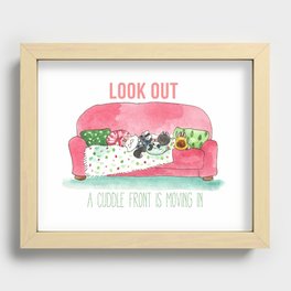 A Cuddle Front Recessed Framed Print