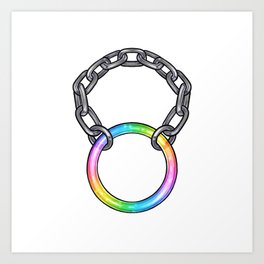 Riot Rainbow Chain Art Print