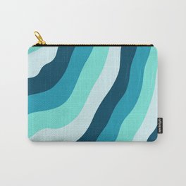 Curly Stripes Summer Splash Abstract Waves 3D Pattern Carry-All Pouch
