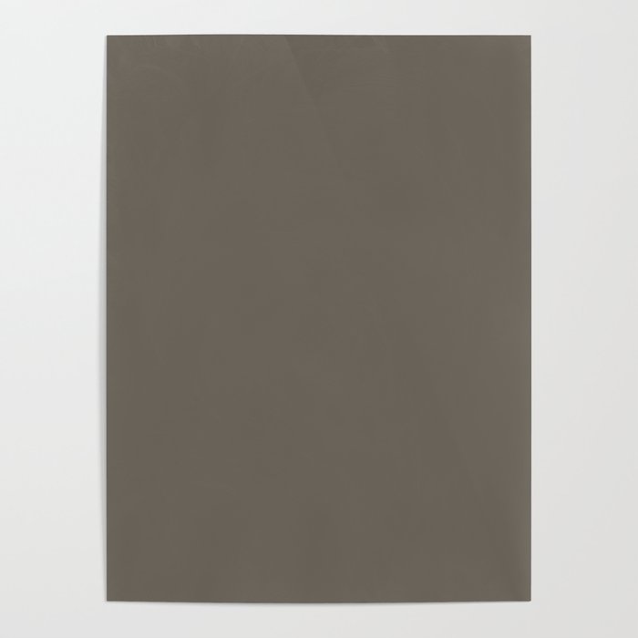 Sherwin Williams Trending Colors of 2019 Porpoise (Dark Brownish Gray) SW 7047 Solid Color Poster