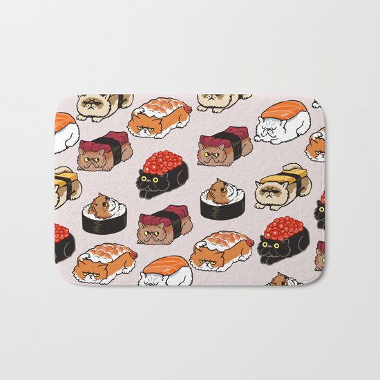 Sushi Persian Cat Bath Mat