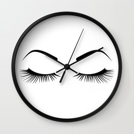 Closed Eyelashes (Both Eyes) Wall Clock