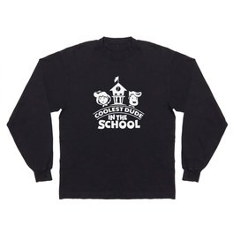 Coolest Dude In The School Cute Funny Kids Long Sleeve T-shirt