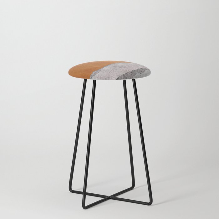 Terracotta and grey night Counter Stool