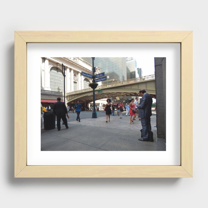Motion at Pershing Square Recessed Framed Print