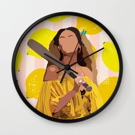 Life & Lemons Encore  Wall Clock | Lemonade, Neworleans, Thecarters, Digital, Blue, Blackgirlmagic, Queenbey, Blacklove, Sir, Rumi 