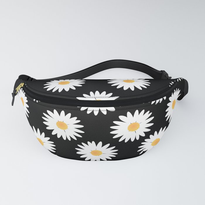 Daisy black pattern Fanny Pack