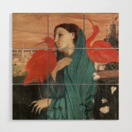 Edgar Degas Vintage Painting x Young Woman with Ibis Wood Wall Art