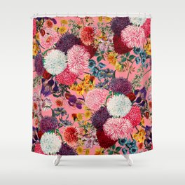 Floral Pink Pattern Shower Curtain