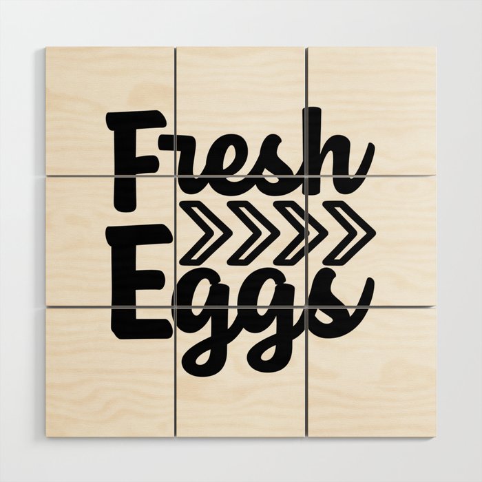Fresh Eggs Wood Wall Art