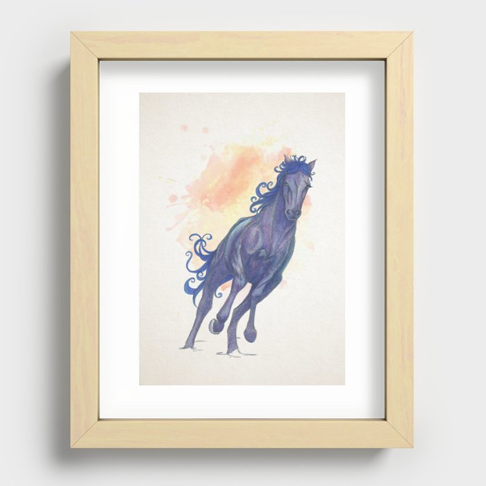 Galoping Horse Recessed Framed Print