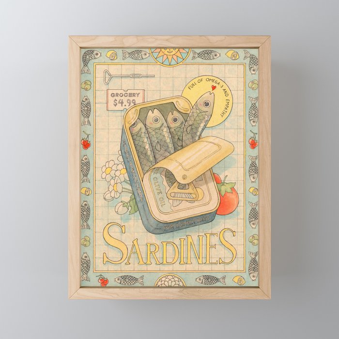 Sardines Framed Mini Art Print