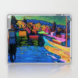 Vassily Kandinsky - Autumn Landscape with Boats (1908) Laptop Skin