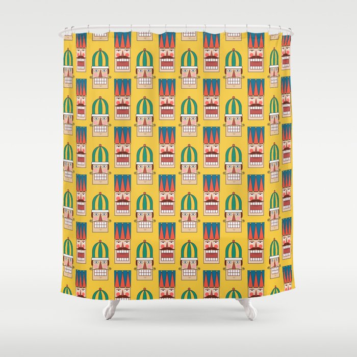Nut Crackin' Army (Patterns Please) Shower Curtain