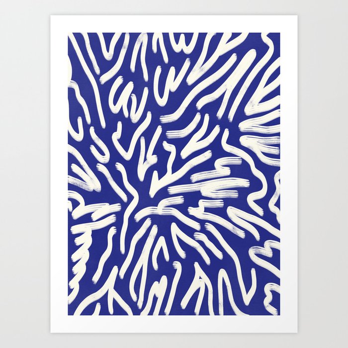 Scribble line abstract pattern  Art Print
