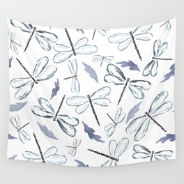 Watercolor Dragonflies 5. Wall Tapestry