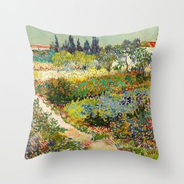 Garden at Arles by Vincent van Gogh, 1888 Throw Pillow