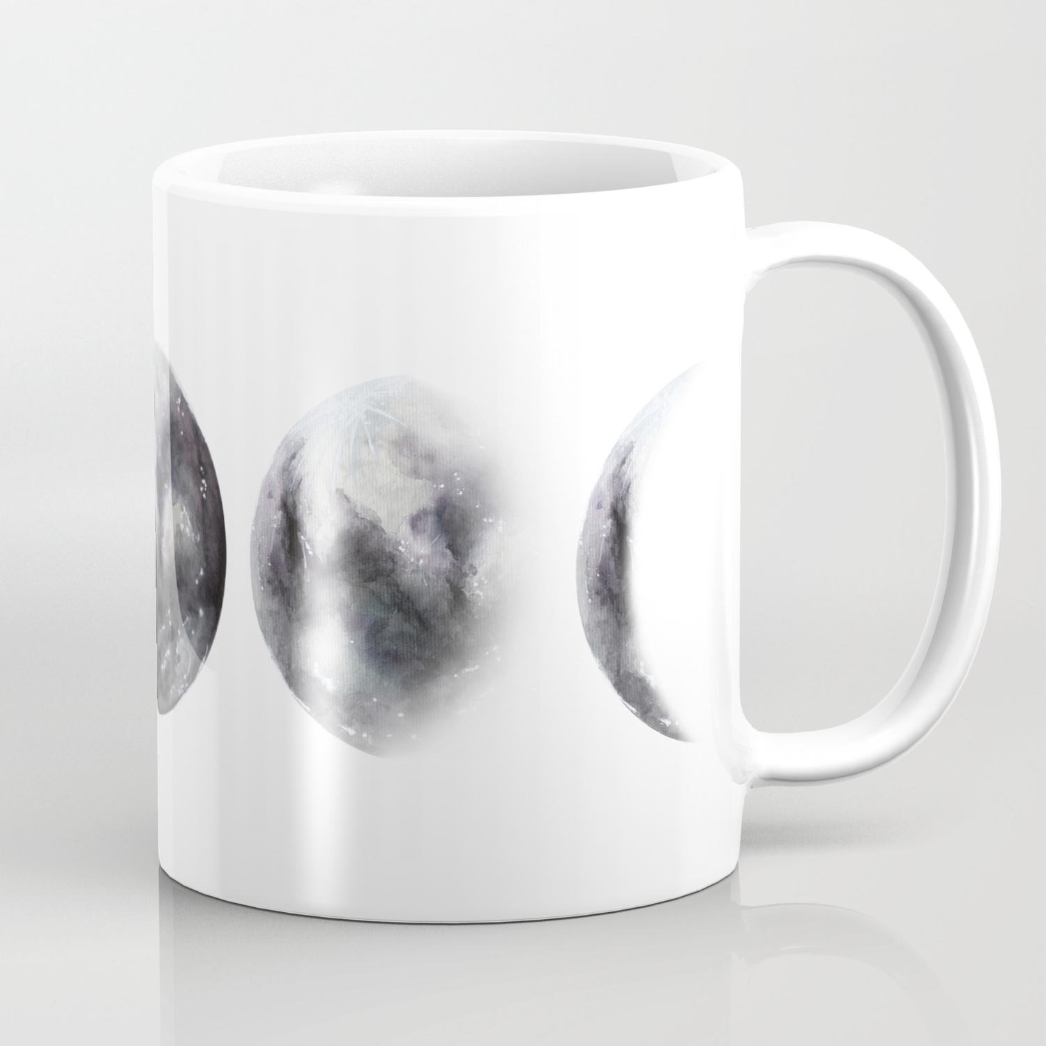 Moon Phases Watercolor Painting Coffee Mug By Ccartstudio Society6