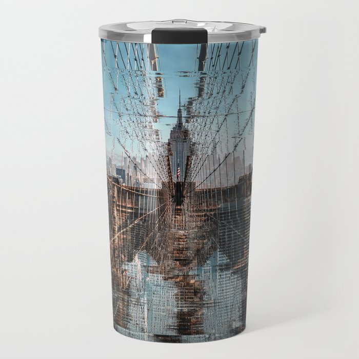 New York City distorted Travel Mug