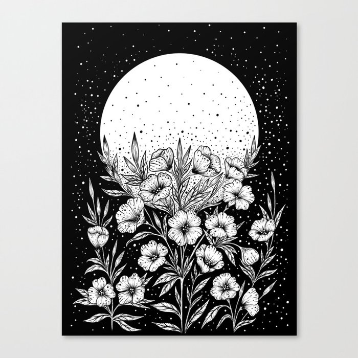 Moon Greeting Canvas Print