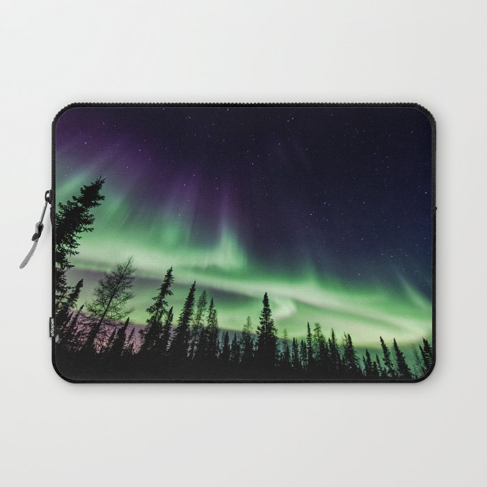 Aurora during geomagnetic storm in Yellowknife, Canada Laptop Sleeve