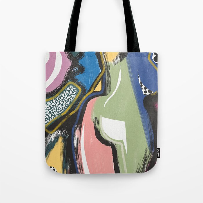 Colorful abstract anatomy Tote Bag