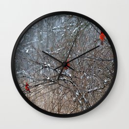 A Bit of Red Wall Clock