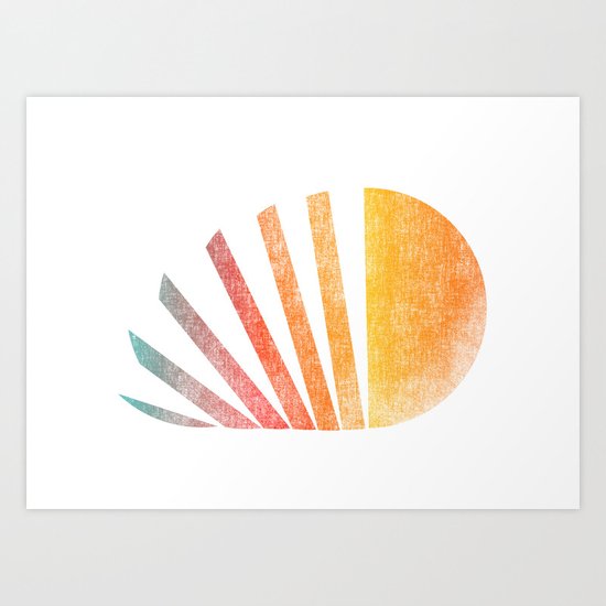 Raising sun (rainbow-ed) Art Print