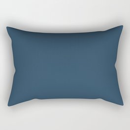 Medium Blue Solid Color Accent Shade Matches Sherwin Williams Salty Dog SW 9177 Rectangular Pillow