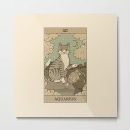 Aquarius Cat Metal Print
