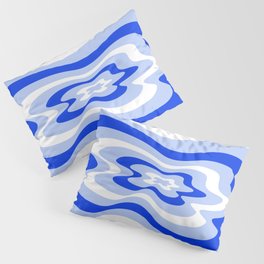 Abstract pattern - blue and white. Pillow Sham