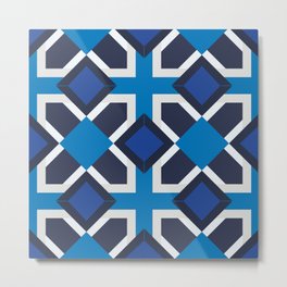  Classic blue kaleidoscope Metal Print