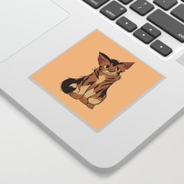 Olive the cat - Art by Hannah age 12 Sticker
