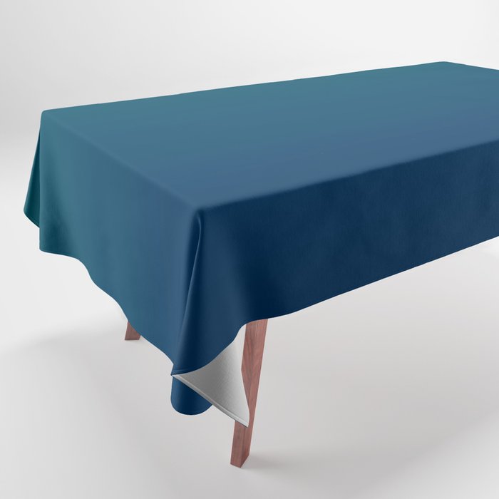 Dark Teal to Dark Blue Gradient Tablecloth