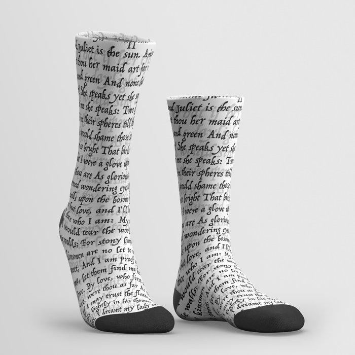 Buy Love Letter Shakespeare Romeo & Juliet Pattern Socks by GrandeDuc.  Worldwide shipping available at Society6.com. Just one of …