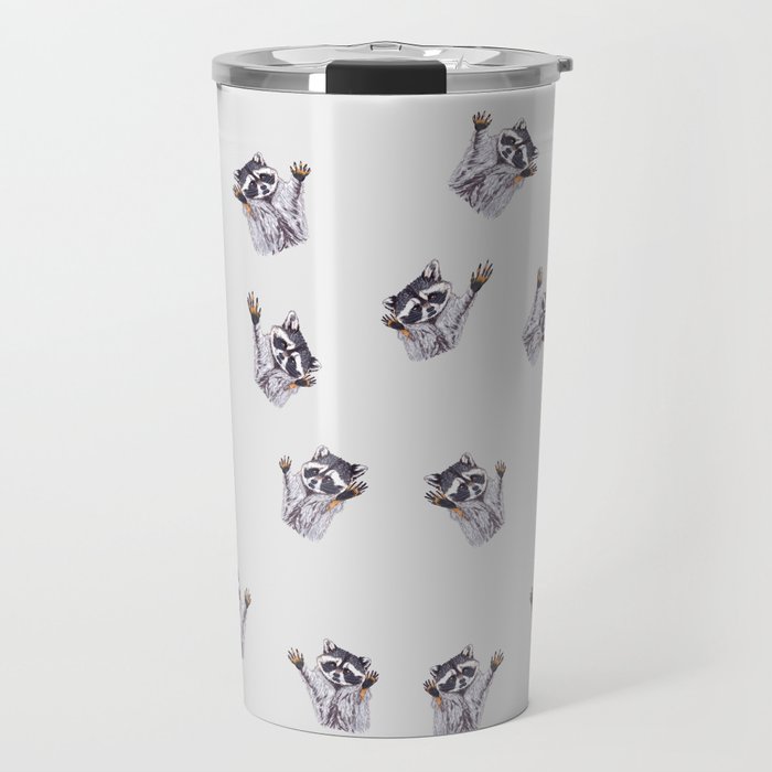 Playful Dancing Raccoons Edition 3 Travel Mug