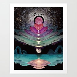 Cancer - Celestial Bodies Oracle  Art Print